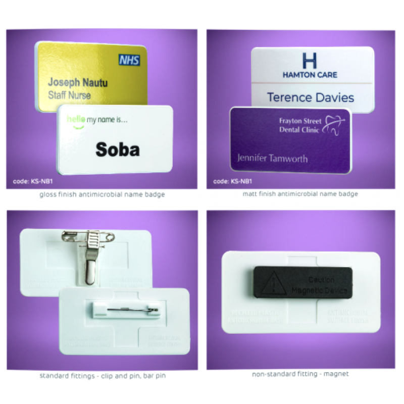 Image of Antimicrobial Name Badges